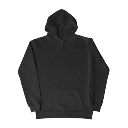 Plain Black Hoodie - This image shows the product Plain Black Hoodie. It's color is black and it's hoodie for winter to stay warm. It is plain and no print or anything.