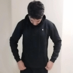 This picture is of Imran Nadir a model for our product shoot wearing our plain black hoodie