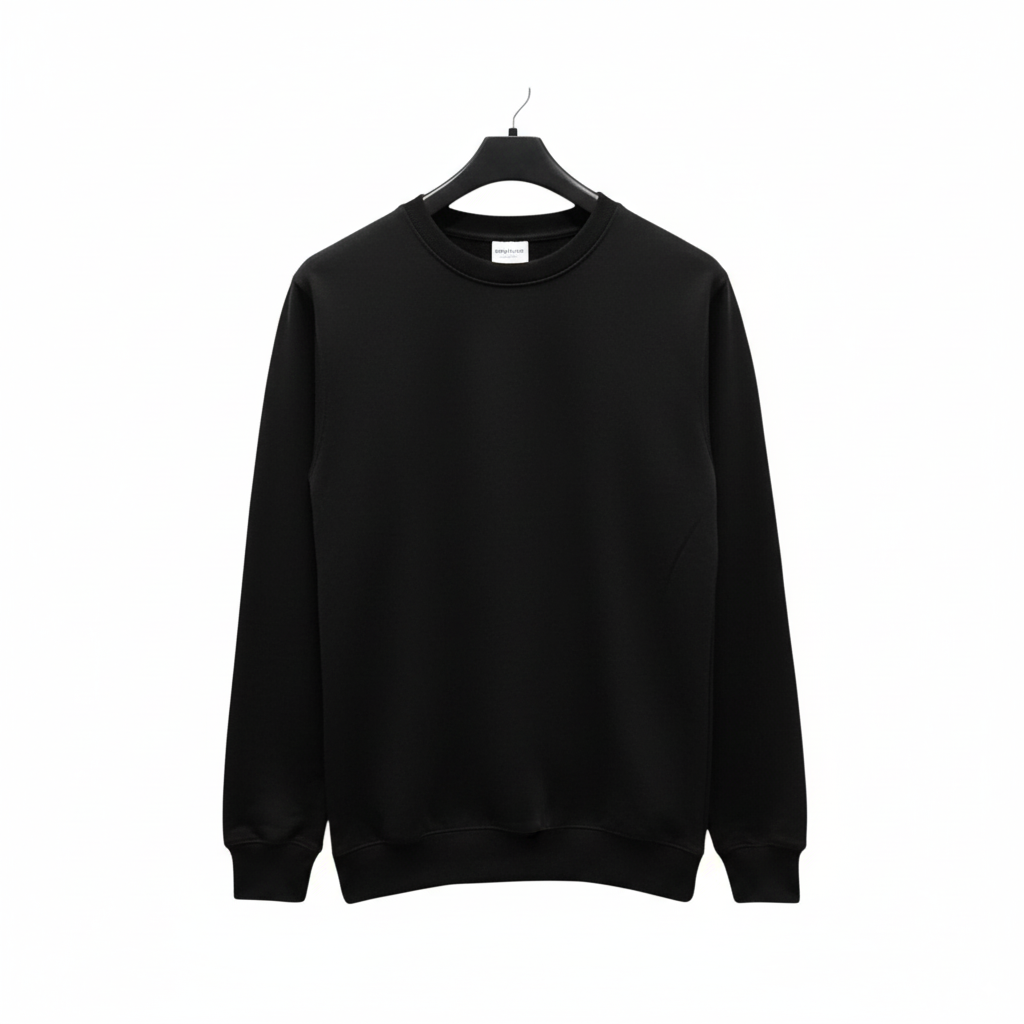 This is product image of Plain Black Sweatshirt